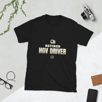 Retired HGV Driver 2026 - Deluxe Front & Back Tee — Black