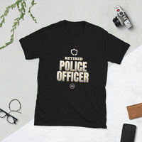 Retired Police Officer 2026 - Deluxe Front & Back Tee — Black
