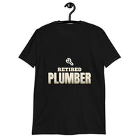 Retired Plumber - Gift T-Shirt — Black