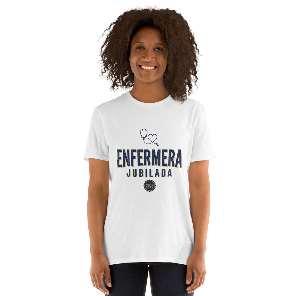 Camiseta Enfermera Jubilada 2026, white shirt