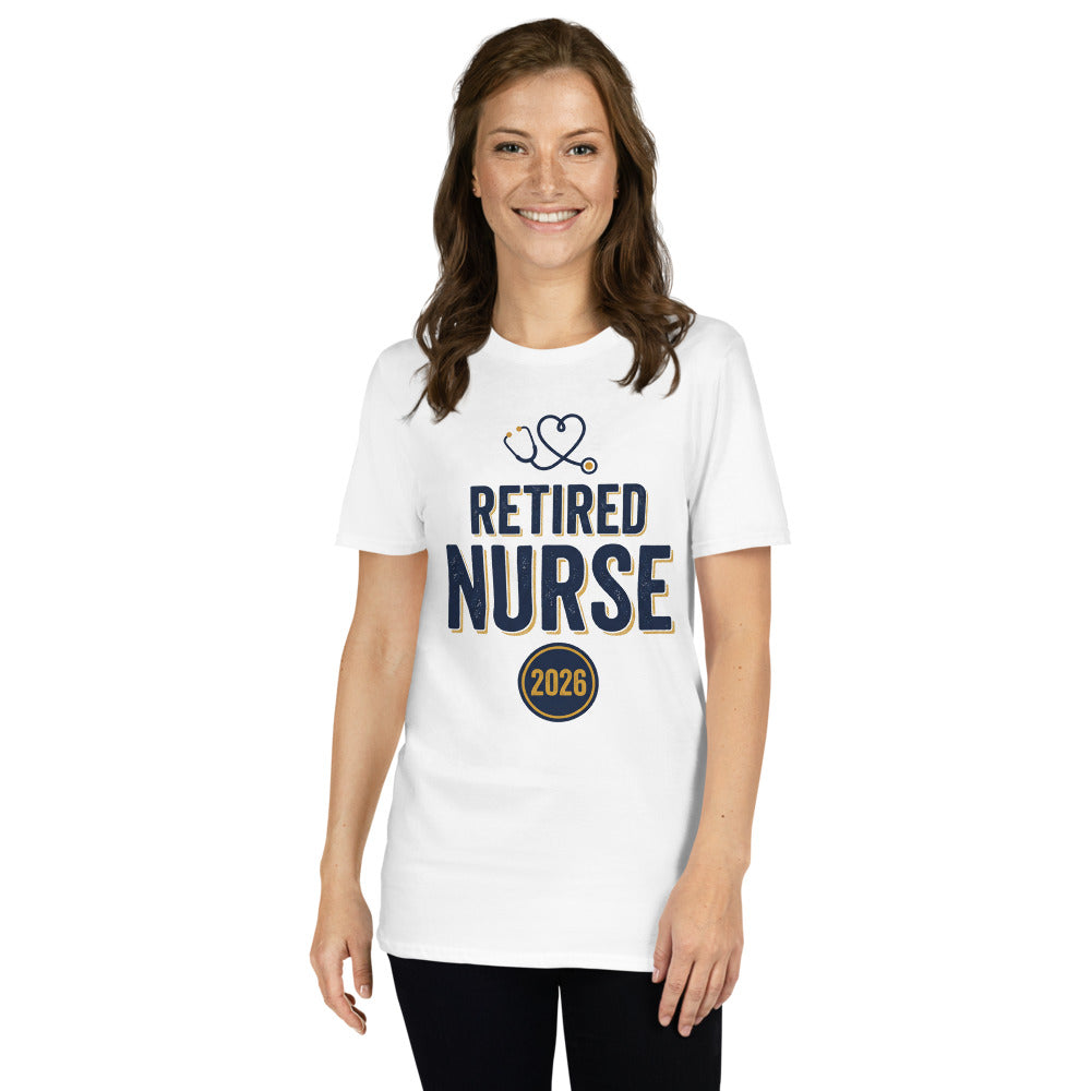 Retired Nurse 2026 t-shirt, white shirt