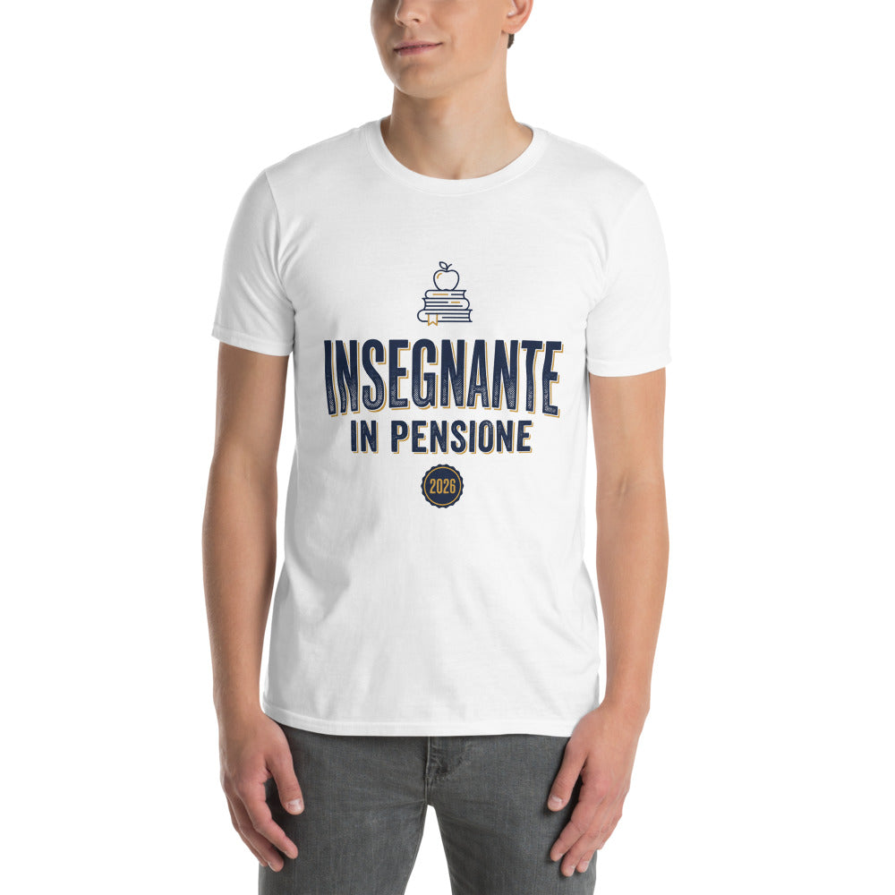 T-shirt Insegnante In Pensione 2026, white shirt
