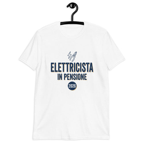 T-shirt Elettricista In Pensione 2026, white shirt - view 2