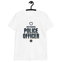 Retired Police Officer 2026 - Deluxe Front & Back Tee — White
